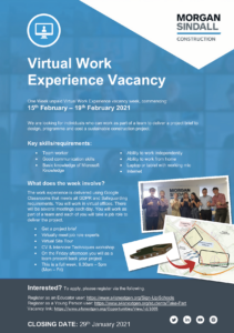 Morgan Sindall Work Experience Flyer