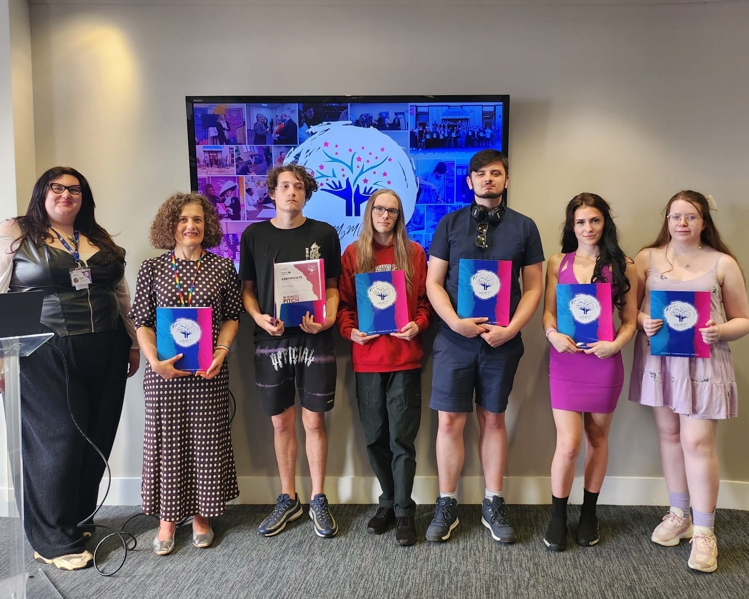 Group of young learners both male and female