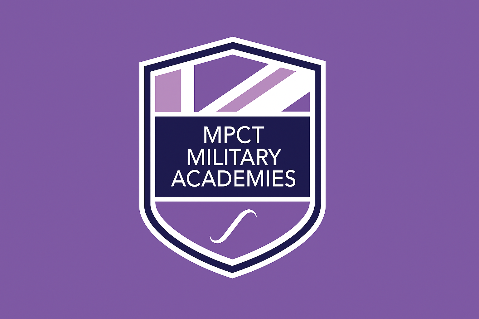 Impact Militaries Academy crest on purple background